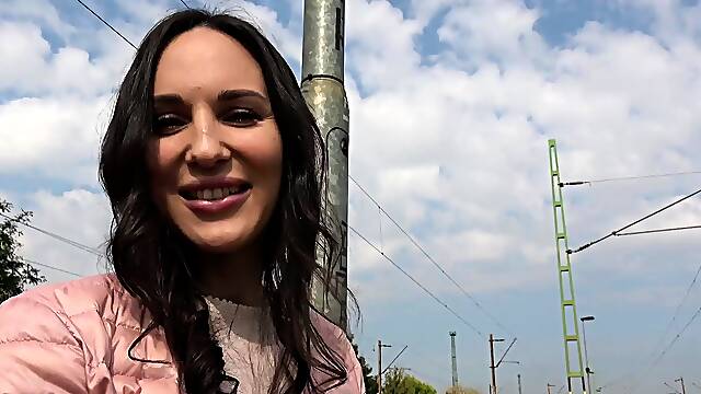 Busty brunette solo masturbation