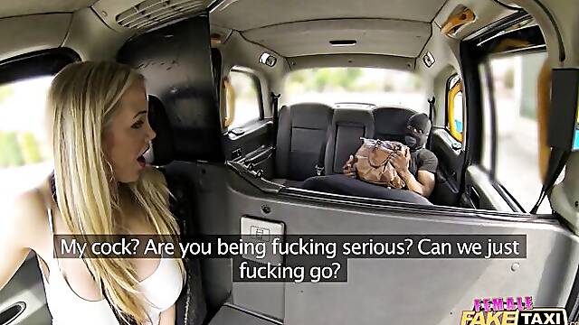 Black man sex with hypnotic Rebecca More and Yanick Shaft from Female Fake Taxi