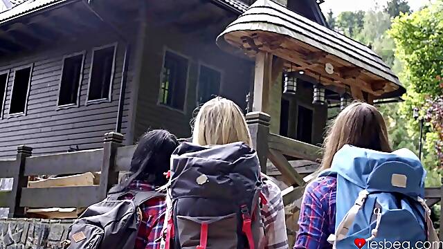 Nelly K &amp;amp; Talia M Sex In Sauna &amp;amp; Under Waterfall