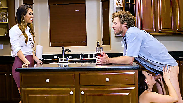 Michael Vegas nails his wifes hot sister in the kitchen