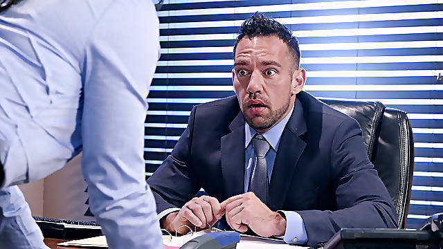 Brunette MILF Office Sex At The Brazzers A Run For His Money