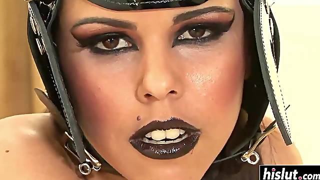 Heavy-Breasted girl takes care of two cocks