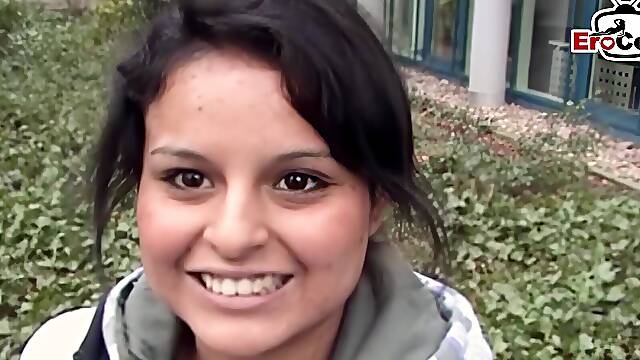 German virgin persuaded to have sex at the first casting