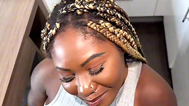 POV Black Xeinna Rose Drilled in Kitchen by MrRizzPOV - Ebony on Ebony Sex