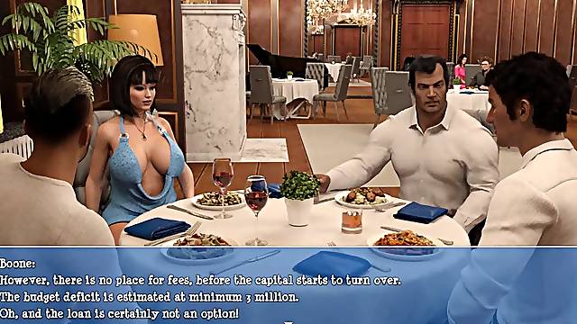 Lily Of The Valley: Wife With Large Tits Doing Horny Things With Her Boss On A Bussines Dinner-S3E 6
