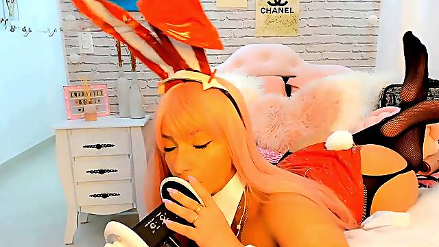 ASMR JOI INTENSE jerk off instructions from HOT ZERO 2 costume play EAR licking AND BLOWJOB