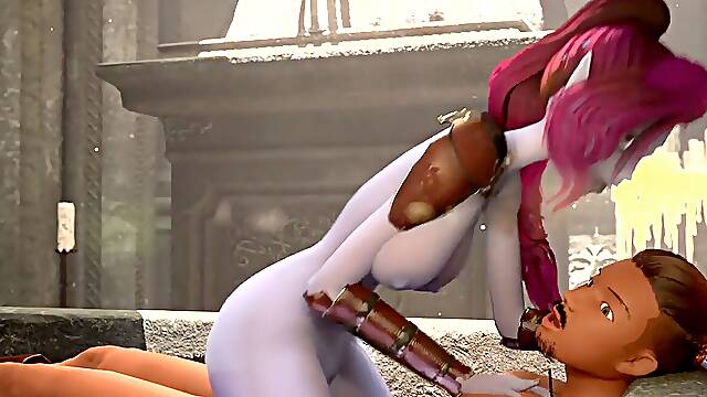 Three dimensionalGSPOT - huge-chested Elf Dominates A Man In A Fight And Is Rewarded By His Cock! 3D animation!