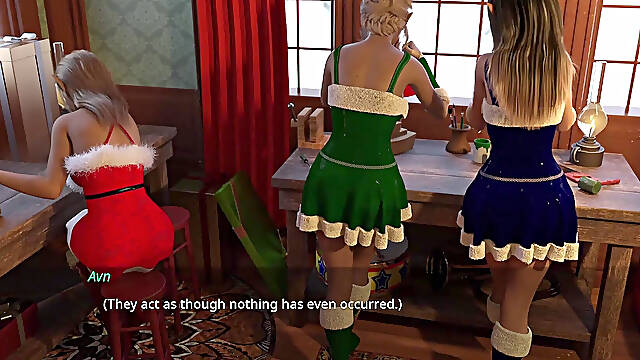 The Lust City - 18 Year Old Busty Cristmas Elf Shows Her Beautiful Body for Santa After She Disappointed Him